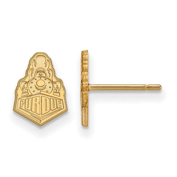 10k Yellow Gold Purdue XS (Tiny) Post Earrings